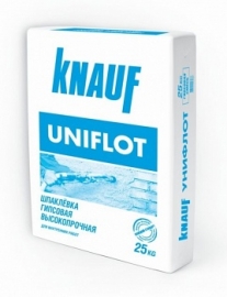Шпаклёвка гипсовая высокопрочная Knauf Унифлот серая 25 кг