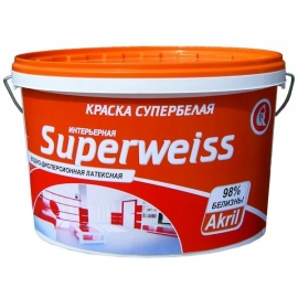 Cупервэйс / SUPERWEISS краска супербелая матовая латексная (14 кг)