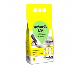 Weber Vetonit LR + Шпаклевка Финишная полимерная Ветонит ЛР + 5 кг